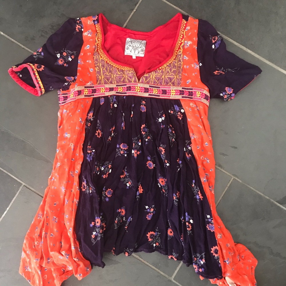 Anthropology floral boho top